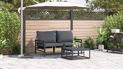 Tuin Sofa Set 3 pcs Antraciet Staal