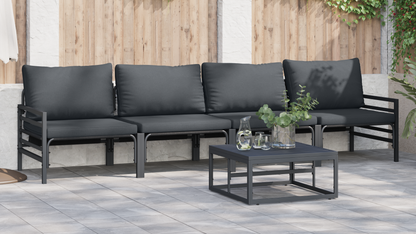 Tuin Sofa Set 5 pcs Antraciet Staal