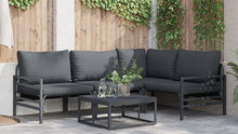 Tuin Sofa Set 4 pcs Antraciet Staal