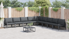 Tuin Sofa Set 9 pcs Antraciet Staal