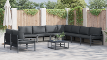 Tuin Sofa Set 9 pcs Antraciet Staal