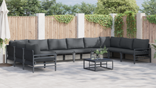 Tuin Sofa Set 11 pcs Antraciet Staal