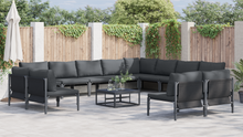 Tuin Sofa Set 12 pcs Antraciet Staal