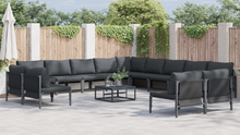 Tuin Sofa Set 14 pcs Antraciet Staal