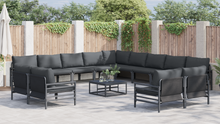 Tuin Sofa Set 14 pcs Antraciet Staal
