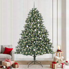 Artificial Christmas Tree with Decorative String Lights Green 240 cm PVC