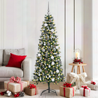 Artificial Christmas Tree with 300 LED Green 180 cm PVC and Plastic and Steel