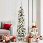 Kerstboom wit 180 cm met verlichting PVC