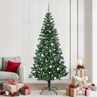 Kunstkerstboom groen 240 cm PVC met LED-verlichting