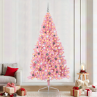 Kerstboom 240 cm roze PVC met 300 LED