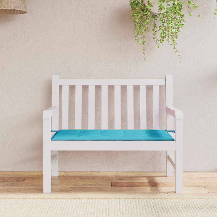 Kussen Turquoise Oxford stof, Schuimvezel 120 x 50 x 4 cm