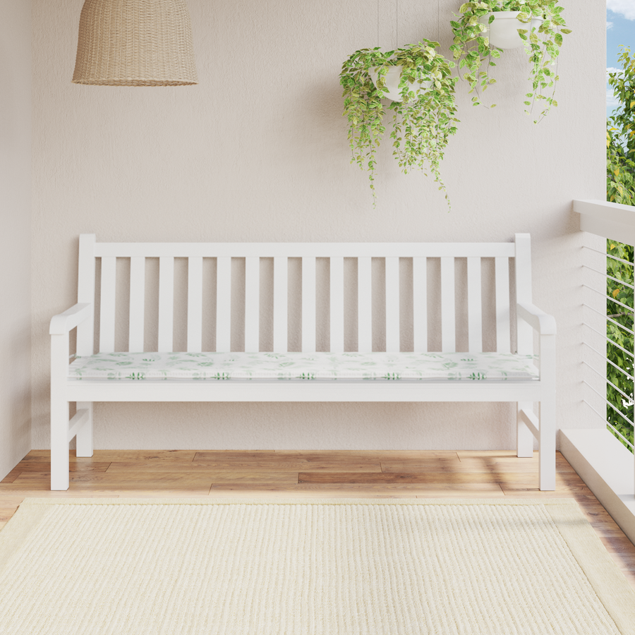 Tuinkussen met Bladerenpatroon - 180x50x4 cm, gemaakt van Oxford-stof