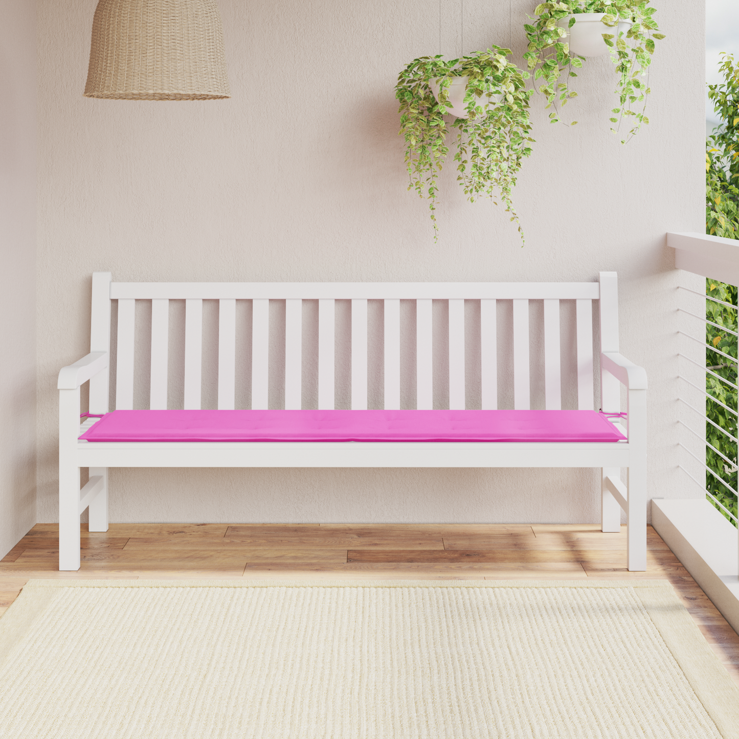 Tuinbankkussen 180x50x4 cm oxford stof roze