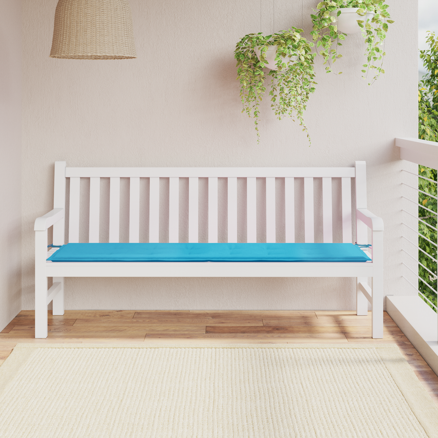 Tuin Bank Kussen - Turquoise, 180x50x4 cm, Oxford Stof