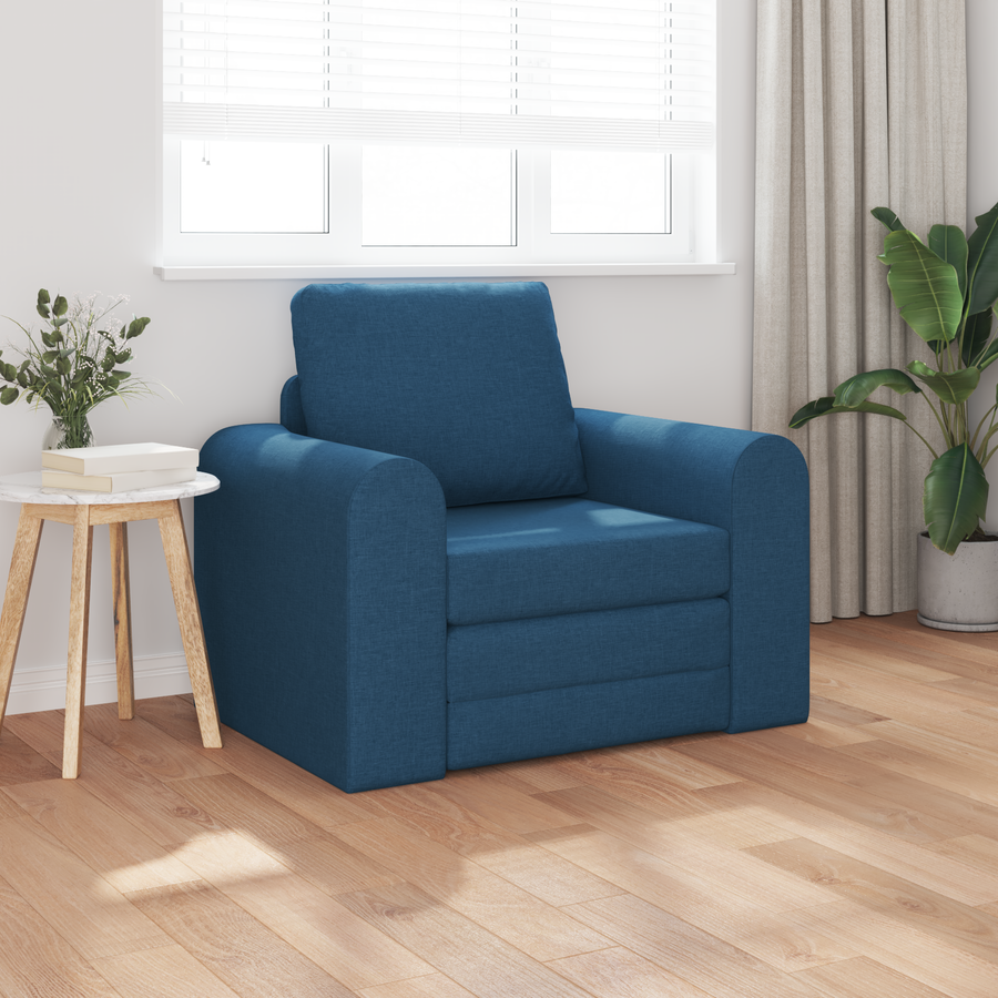 Vloer Sofa Bed 2-in-1 Blauw 98x71x83 cm Stof