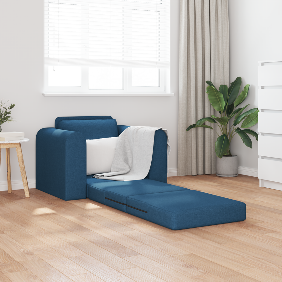 Vloer Sofa Bed 2-in-1 Blauw 98x71x83 cm Stof