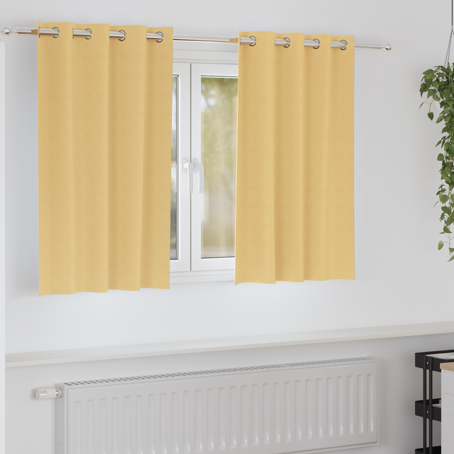 Gordijnen met gordijnen 2 pcs Beige 140 x 140 cm Polyester