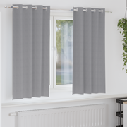 Verduisterende gordijnen 2 stuks 175x140 cm lichtgrijs polyester