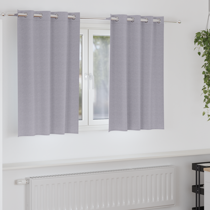 Gordijnen 2 pcs Metaalgrijs 140 x 140 cm Polyester