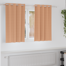 Gordijnen met gordijnen 2 pcs Lichtbruin 140 x 140 cm Polyester