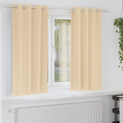 Blackout Curtains with Rings 2 pcs Cream 175 x 140 cm