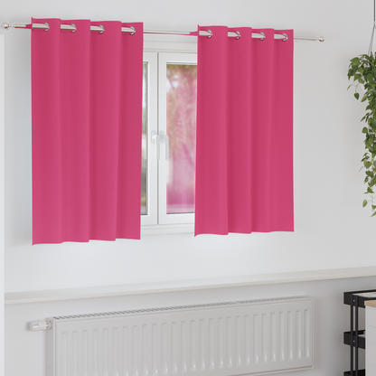 Gordijnen met gordijnen 2 pcs Felroze 140 x 140 cm Polyester