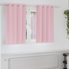 Blackout Curtains with Rings 2 pcs Baby Pink 140 x 140 cm