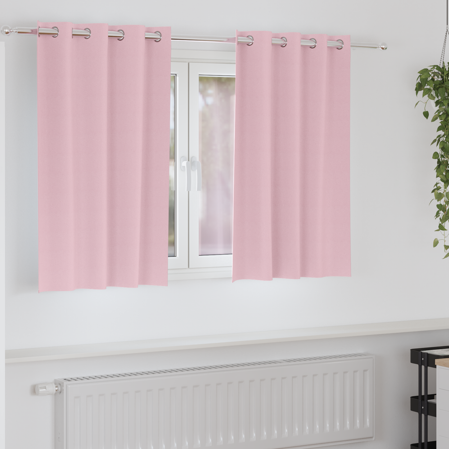 Gordijnen met gordijnen 2 pcs Babyroze 140 x 140 cm Polyester