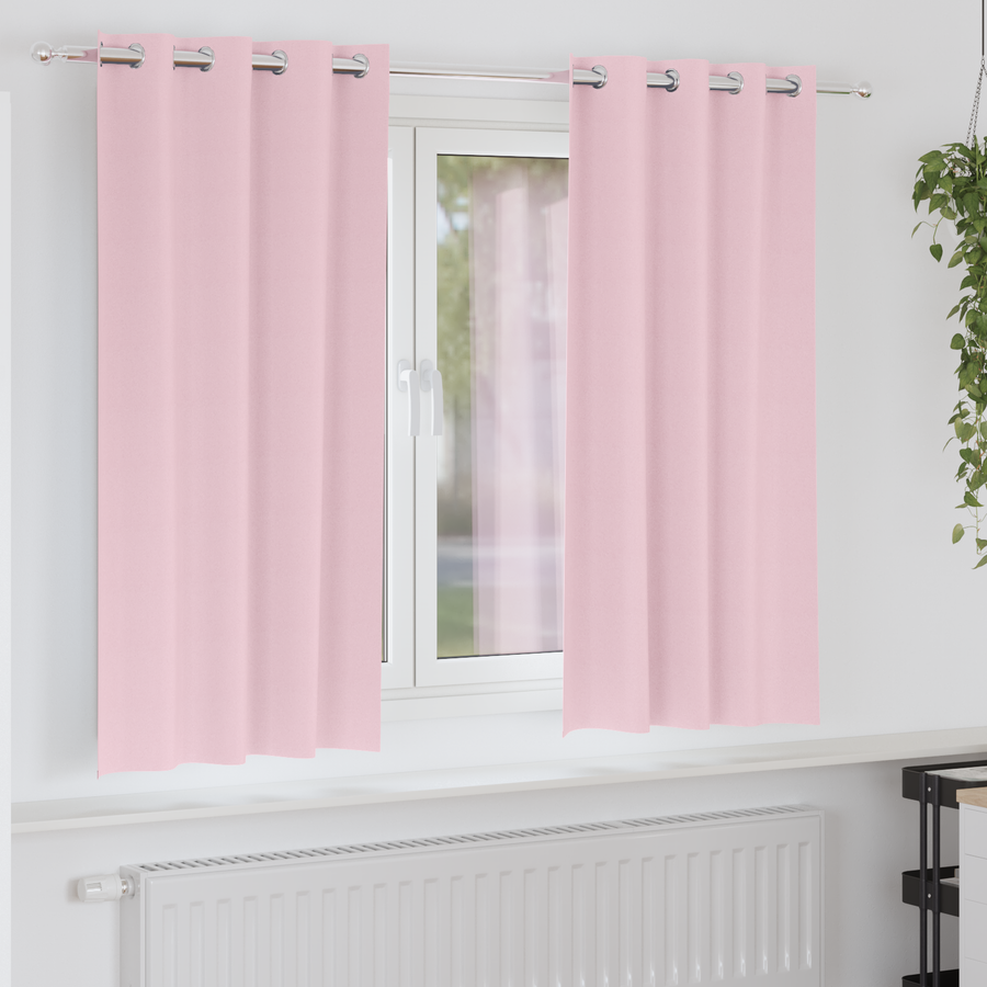 Gordijnen met gordijnen 2 pcs Babyroze 175 x 140 cm Polyester