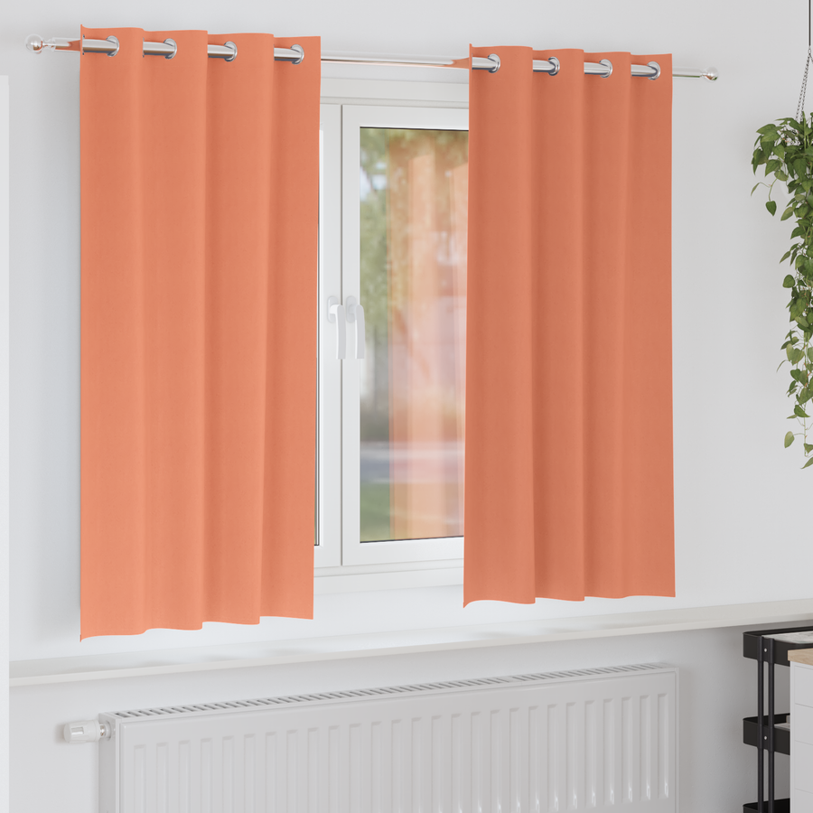 Gordijnen met gordijnen 2 pcs Terracotta 175 x 140 cm Polyester