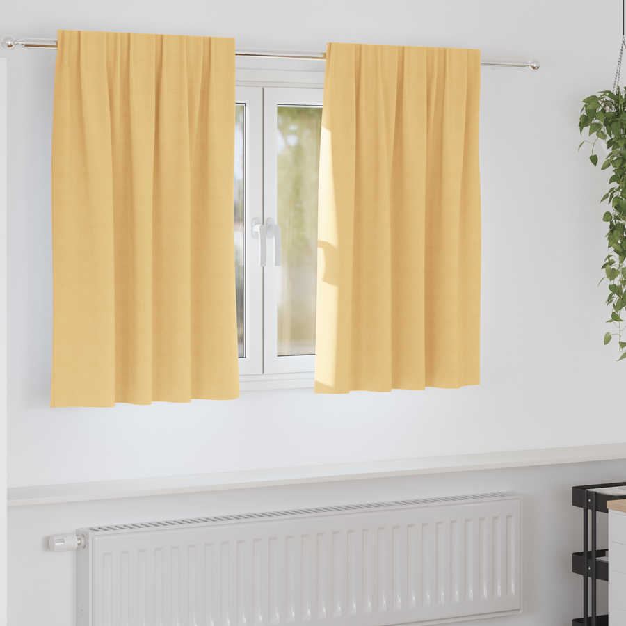 Gordijnen met gordijnen 2 pcs Beige 140 x 140 cm Polyester