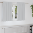 Blackout Curtains with Rings 2 pcs Bleached Grey 140 x 140 cm