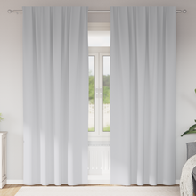 Gordijnen met gordijnen 2 pcs Bleekgrijs 225 x 140 cm Polyester