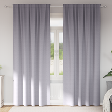 Gordijnen 2 pcs Metaalgrijs 260 x 140 cm Polyester