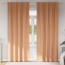 Gordijnen met gordijnen 2 pcs Lichtbruin 260 x 140 cm Polyester
