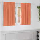 Verduisteringsgordijnen terracotta 140 x 140 cm 2 stuks polyester