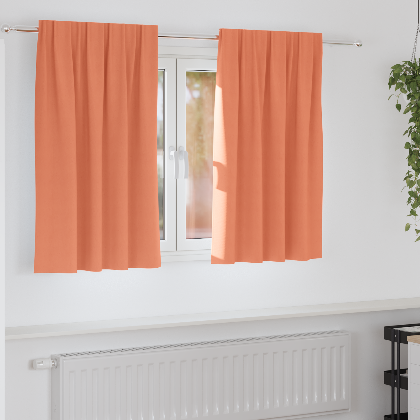 Gordijnen met gordijnen 2 pcs Terracotta 140 x 140 cm Polyester