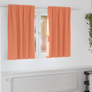 Blackout Curtains with Rings 2 pcs Terracotta 140 x 140 cm
