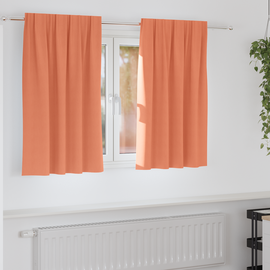 Gordijnen met gordijnen 2 pcs Terracotta 140 x 140 cm Polyester