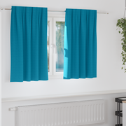 Blackout Curtains with Rings 2 pcs Turquoise 140 x 140 cm