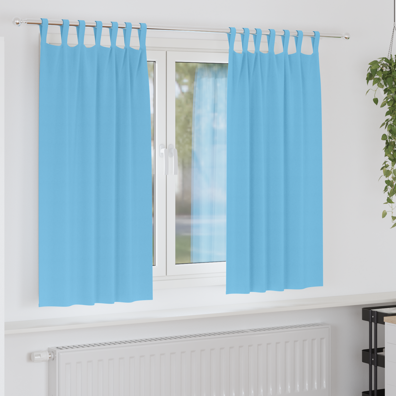 Verduisterende gordijnen 2 pcs lichtblauw 175 x 140 cm
