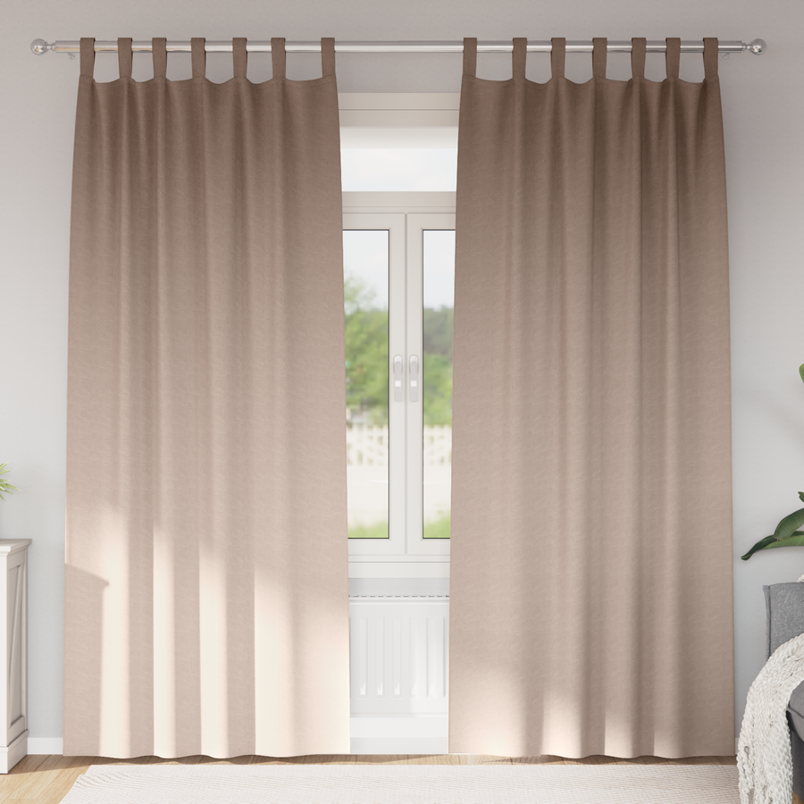 Verduisterende gordijnen 2 pcs Taupe 225 x 140 cm Polyester