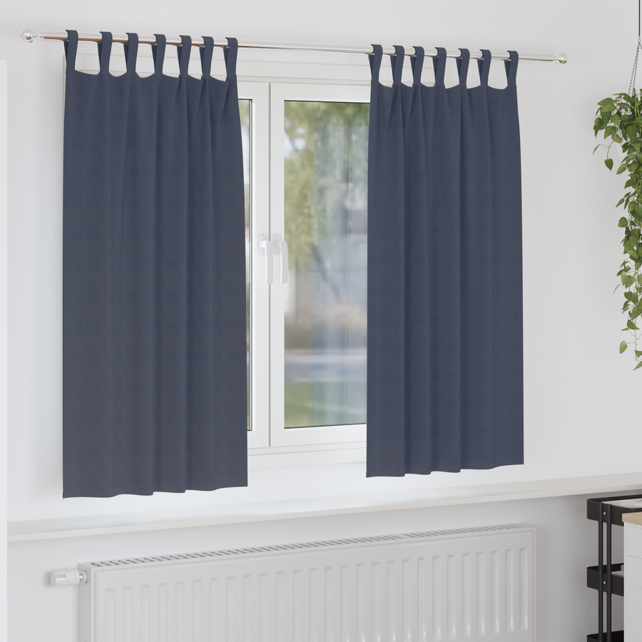Verduisterende gordijnen 2 pcs Antraciet 175 x 140 cm Polyester