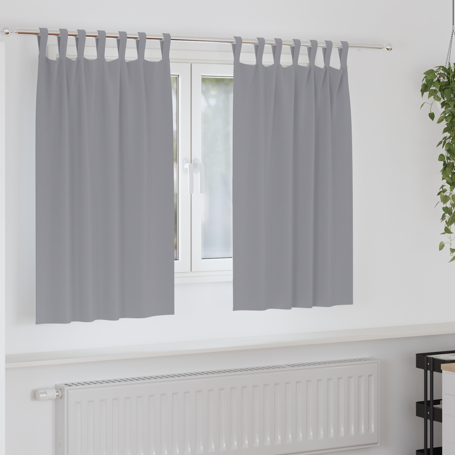 Verduisterende gordijnen 2 pcs Lichtgrijs 140 x 140 cm