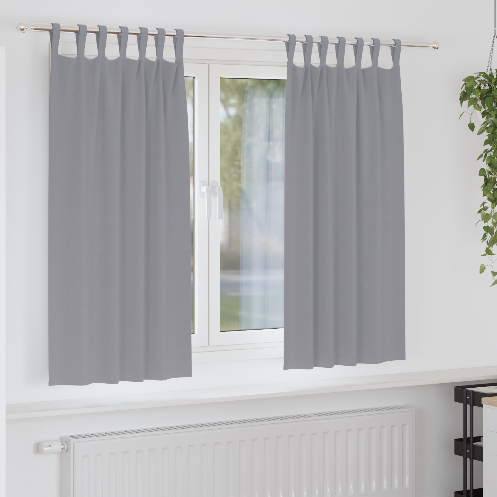 Verduisterende gordijnen 2 pcs Lichtgrijs 175 x 140 cm
