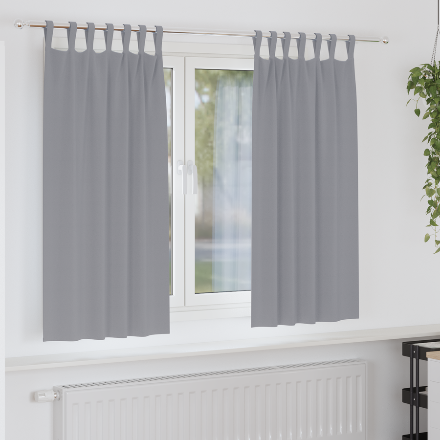 Verduisterende gordijnen 2 pcs Lichtgrijs 175 x 140 cm