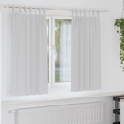 Blackout Curtains with Rings 2 pcs Bleached Grey 175 x 140 cm
