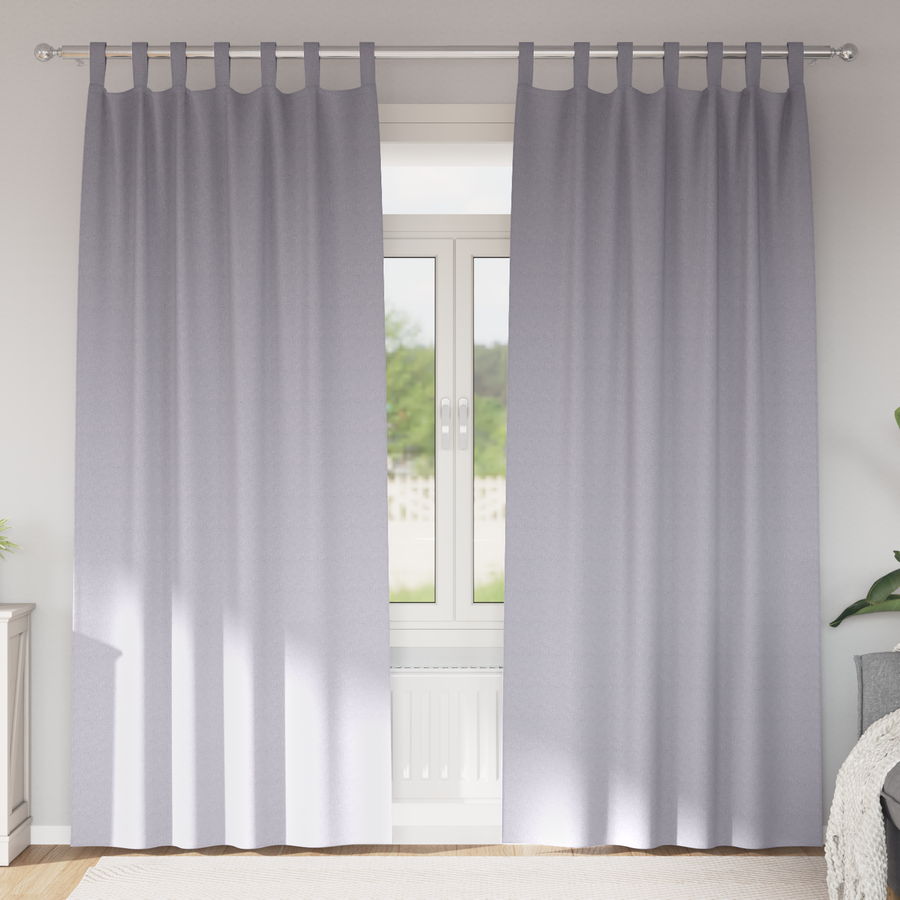 Gordijnen 2 pcs Metaalgrijs 260 x 140 cm Polyester