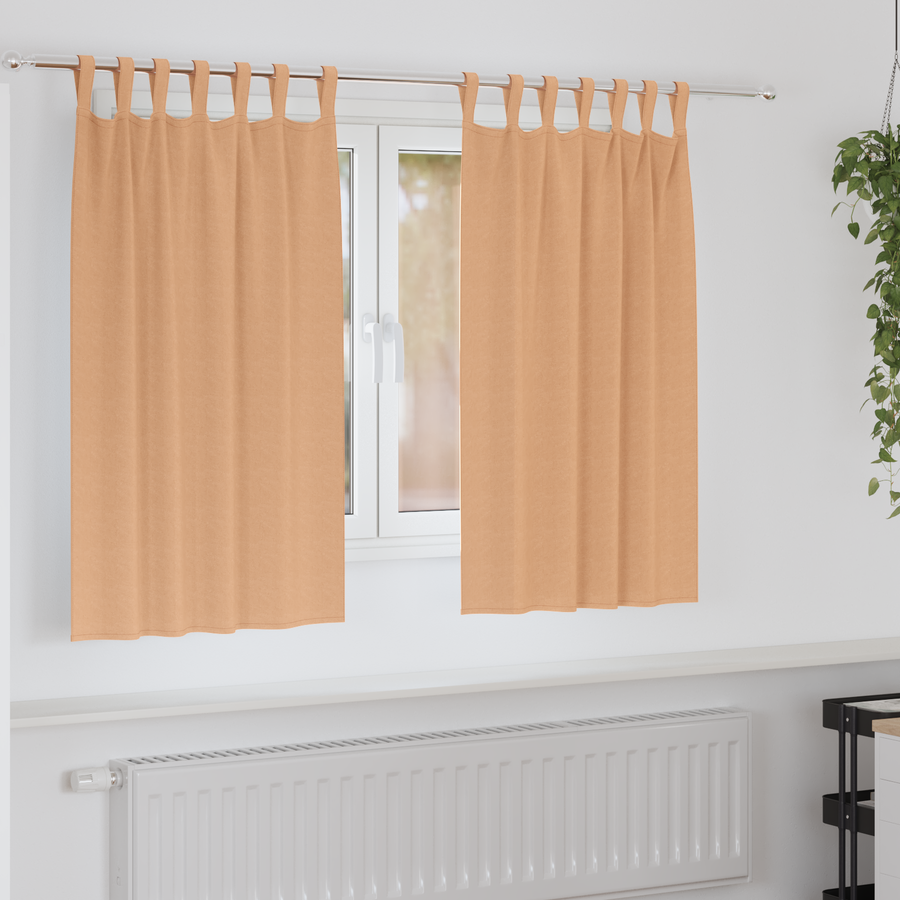 Verduisterende gordijnen 2 pcs Lichtbruin 140 x 140 cm
