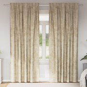 Gordijnen crème 225 x 140 cm polyester (2 stuks)